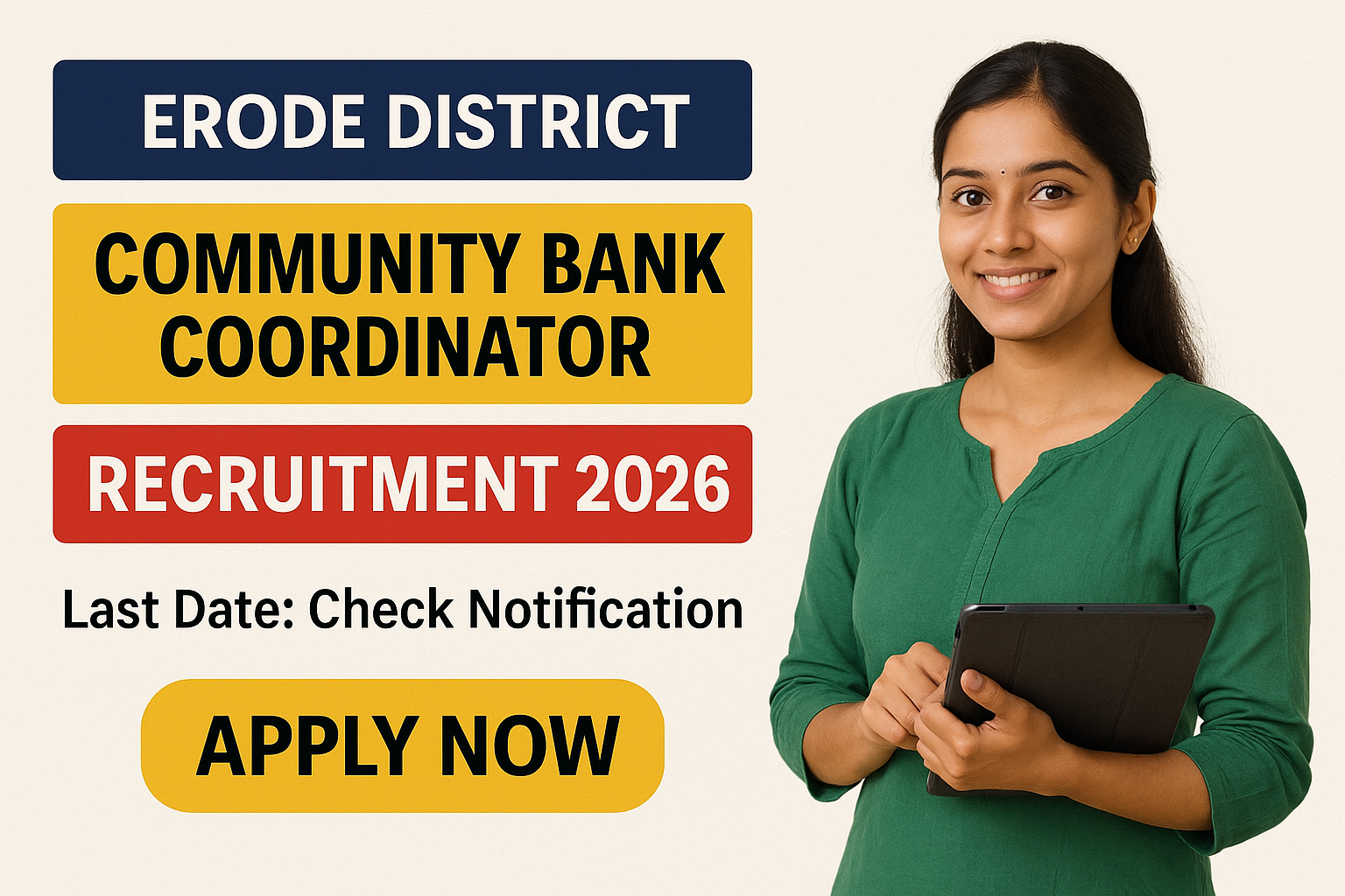 Erode District Community Bank Coordinator Recruitment 2026 - Erode District Administration - Apply Online 2026