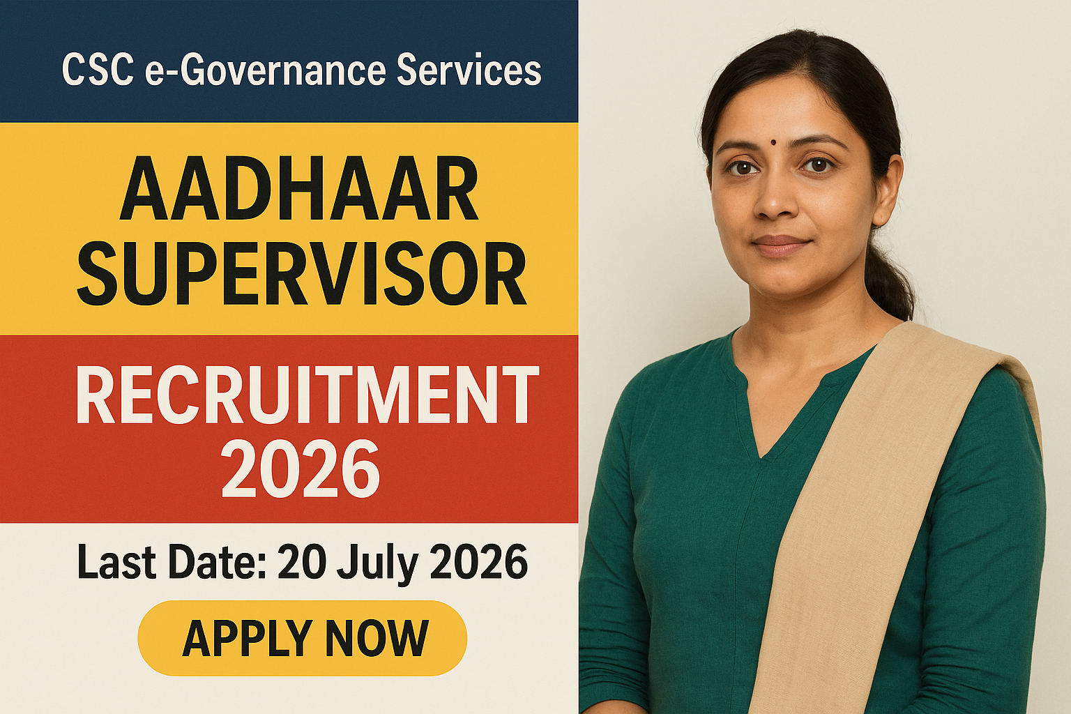 banner aadhaar supervisor operator online form