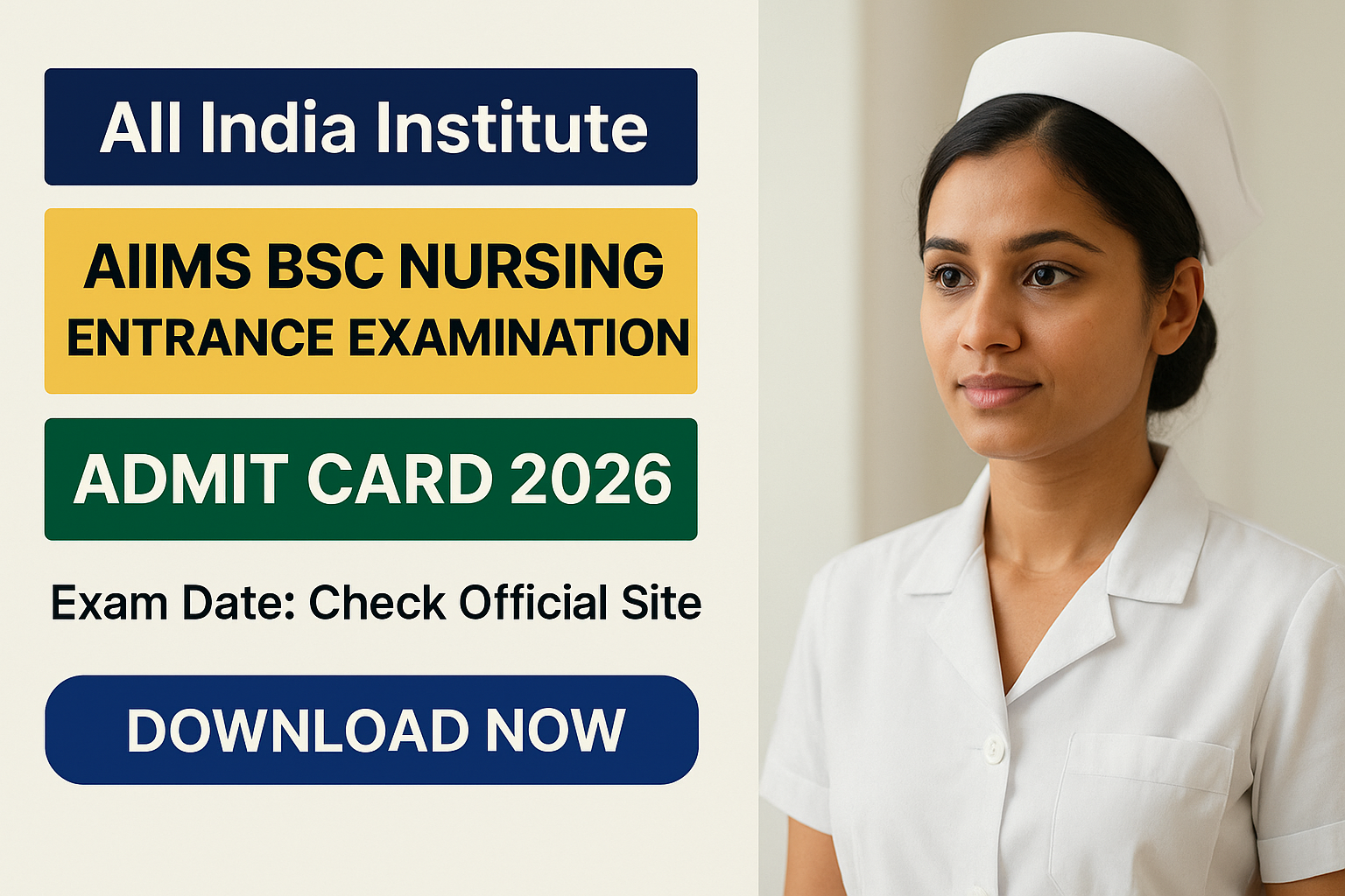 AIIMS BSc Nursing Admit Card 2026 - All India Institute of Medical Sciences (AIIMS) Recruitment 2026