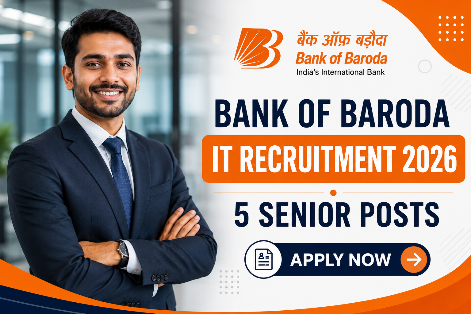 banner bank of baroda vp dvp posts online form