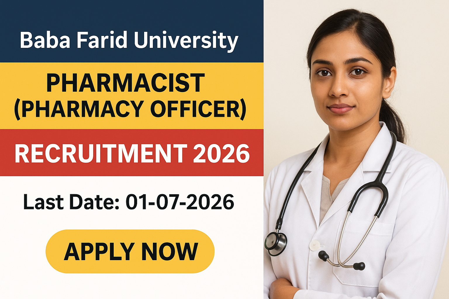 BFUHS Pharmacist Recruitment 2026 - Baba Farid University of Health Sciences (BFUHS) - Apply Now 2026