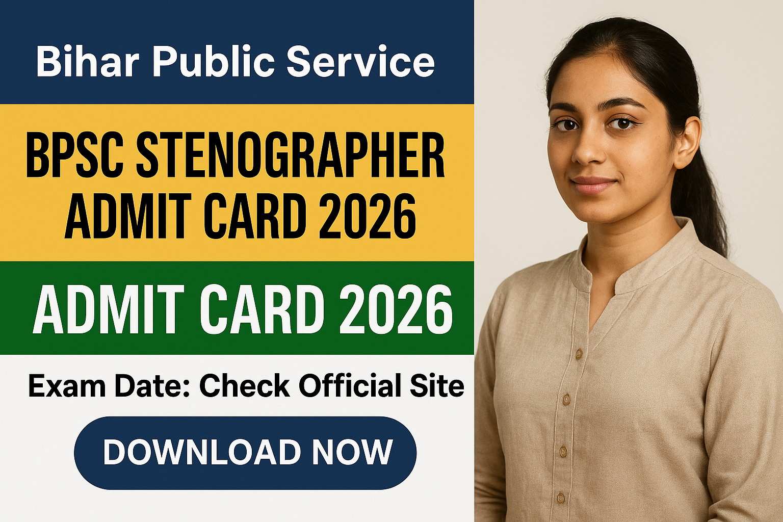 Bihar BPSC Stenographer Admit Card 2026 - Bihar Public Service Commission (BPSC) - Apply Online 2026