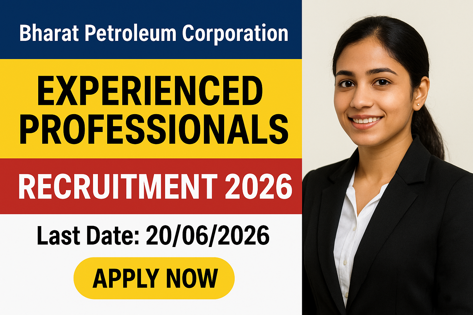 BPCL Experienced Professionals Recruitment 2026 - Bharat Petroleum Corporation Limited (BPCL) - Apply Online 2026