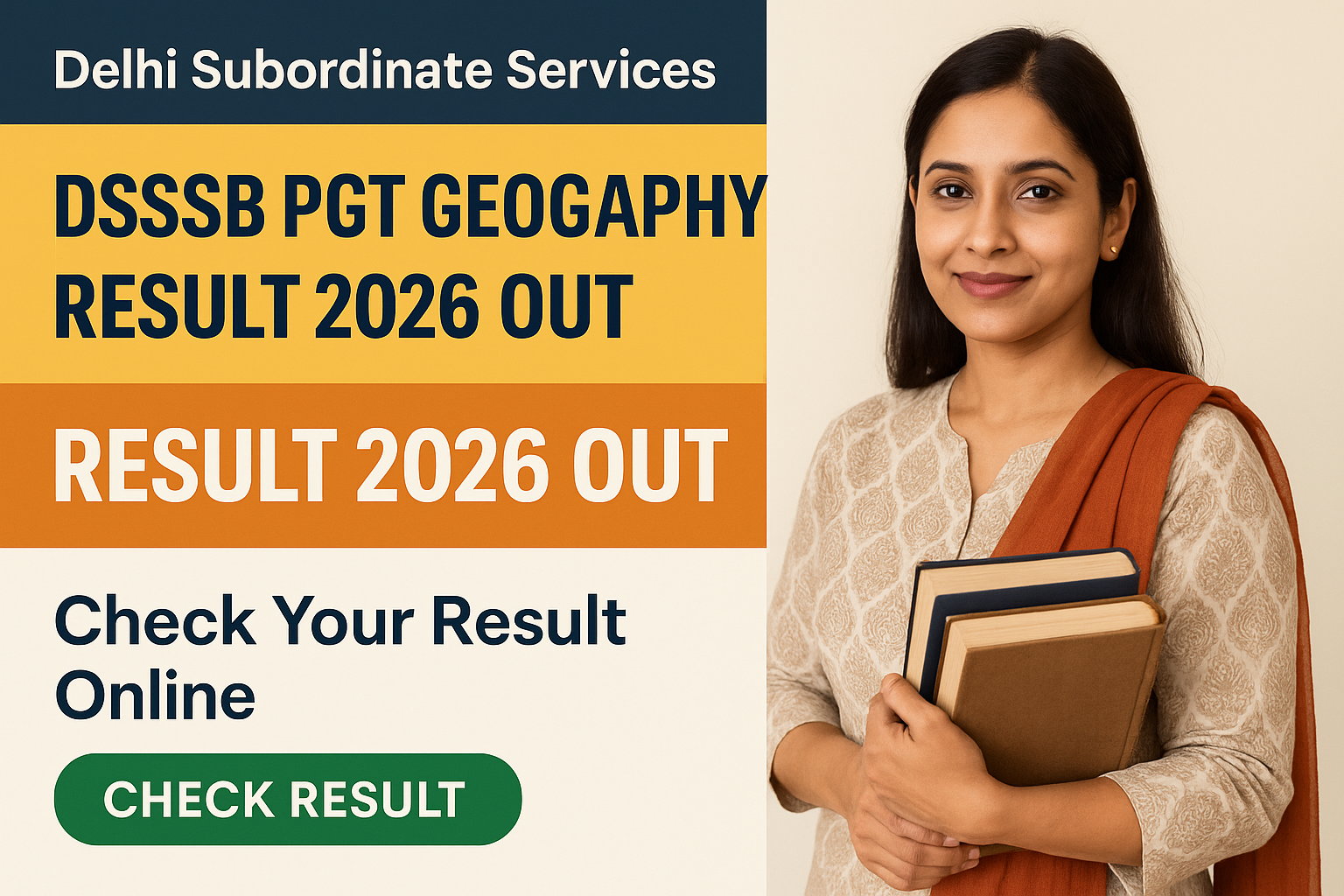 DSSSB PGT Geography Result 2026 β 24 Vacancies Declared DSSSB PGT Geography Result 2026 Released - 24 Vacancies Cutoff Score Card Download