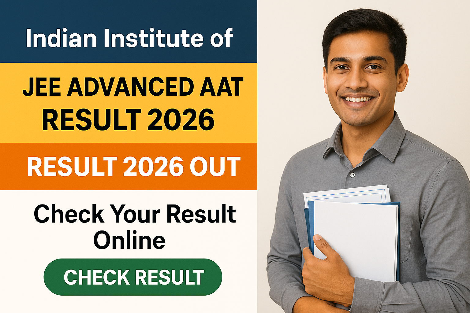 JEE Advanced AAT result 2026 check online - Indian Institute of Technology (IIT) Roorkee - Check Result 2026