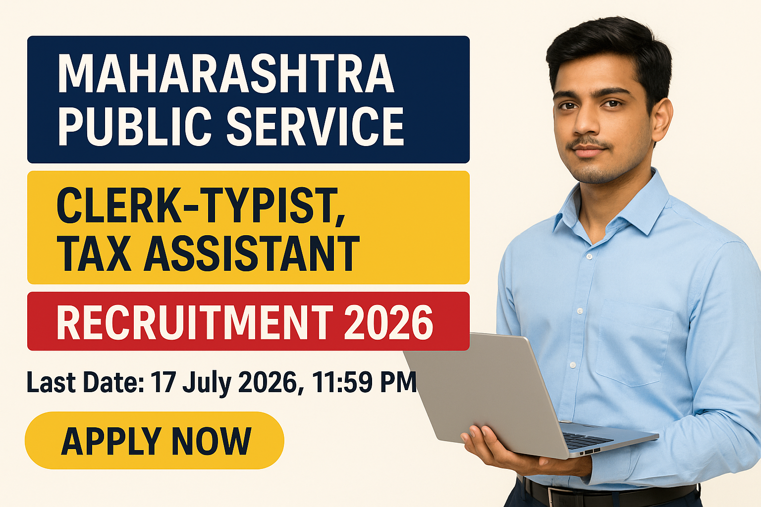 MPSC Group C Recruitment 2026 Out - 2619 Vacancies Clerk Typist Tax Assistant AMVI Apply Online