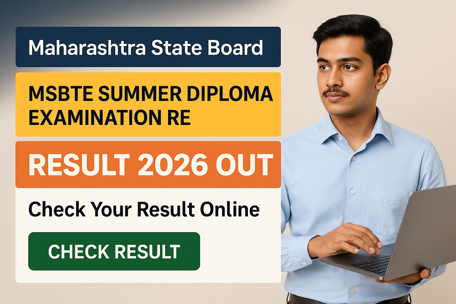 MSBTE Summer Diploma result 2026 check online - Maharashtra State Board of Technical Education (MSBTE) - Check Result 2026