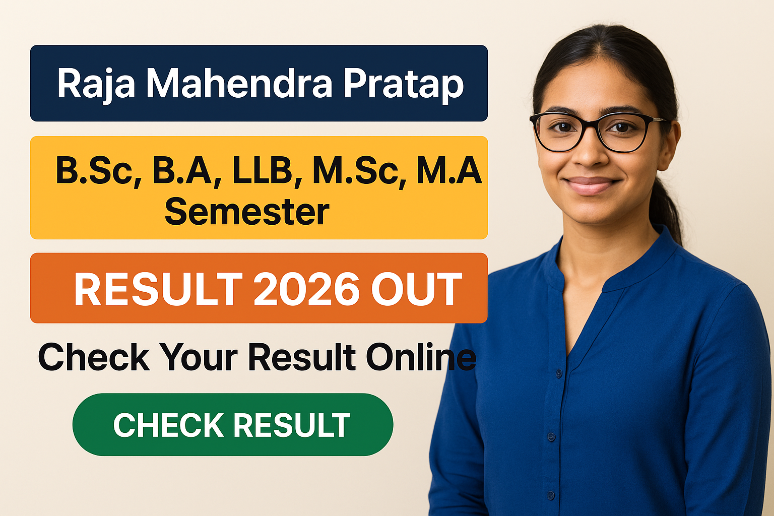 RMPSSU B.Sc, B.A, LLB, M.Sc, M.A result 2026 check online Result 2026 - Check Online RMPSSU B.Sc, B.A, LLB, M.Sc, M.A result 2026 check online - Raja Mahendra Pratap Singh State University (RMPSSU) - Check Result 2026
