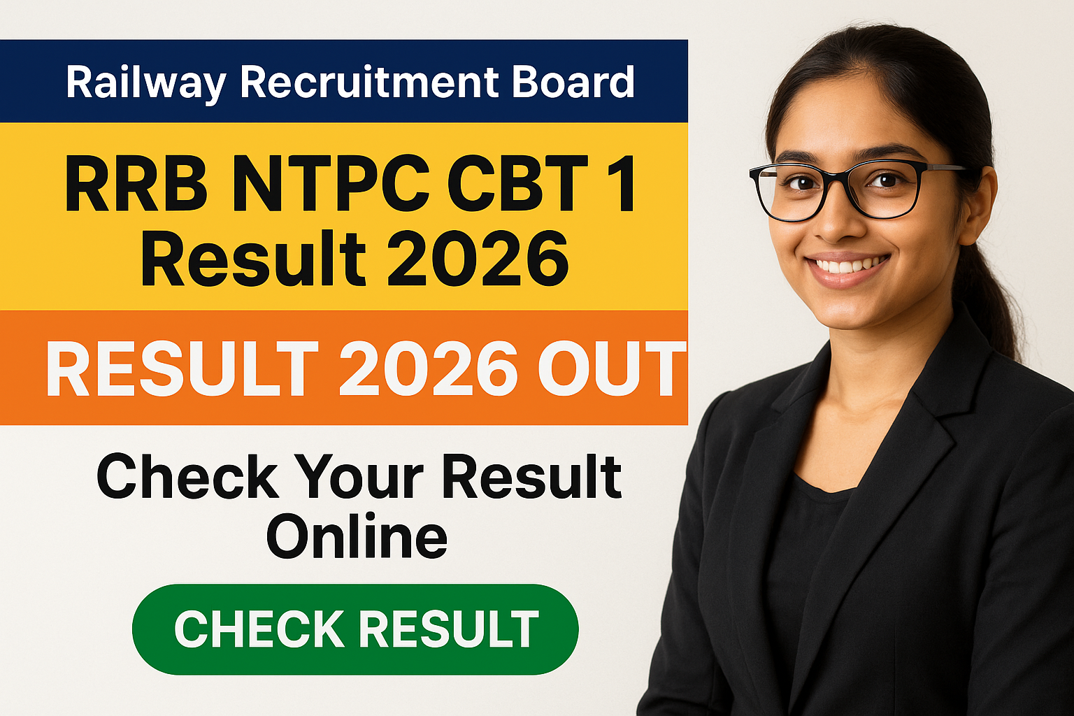 RRB NTPC CBT 1 result 2026 check online - Railway Recruitment Board (RRB) - Check Result 2026