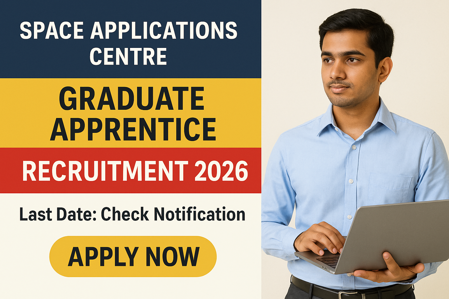 SAC ISRO Apprentice Recruitment 2026 - Space Applications Centre (SAC), ISRO - Apply for Apprentice 2026