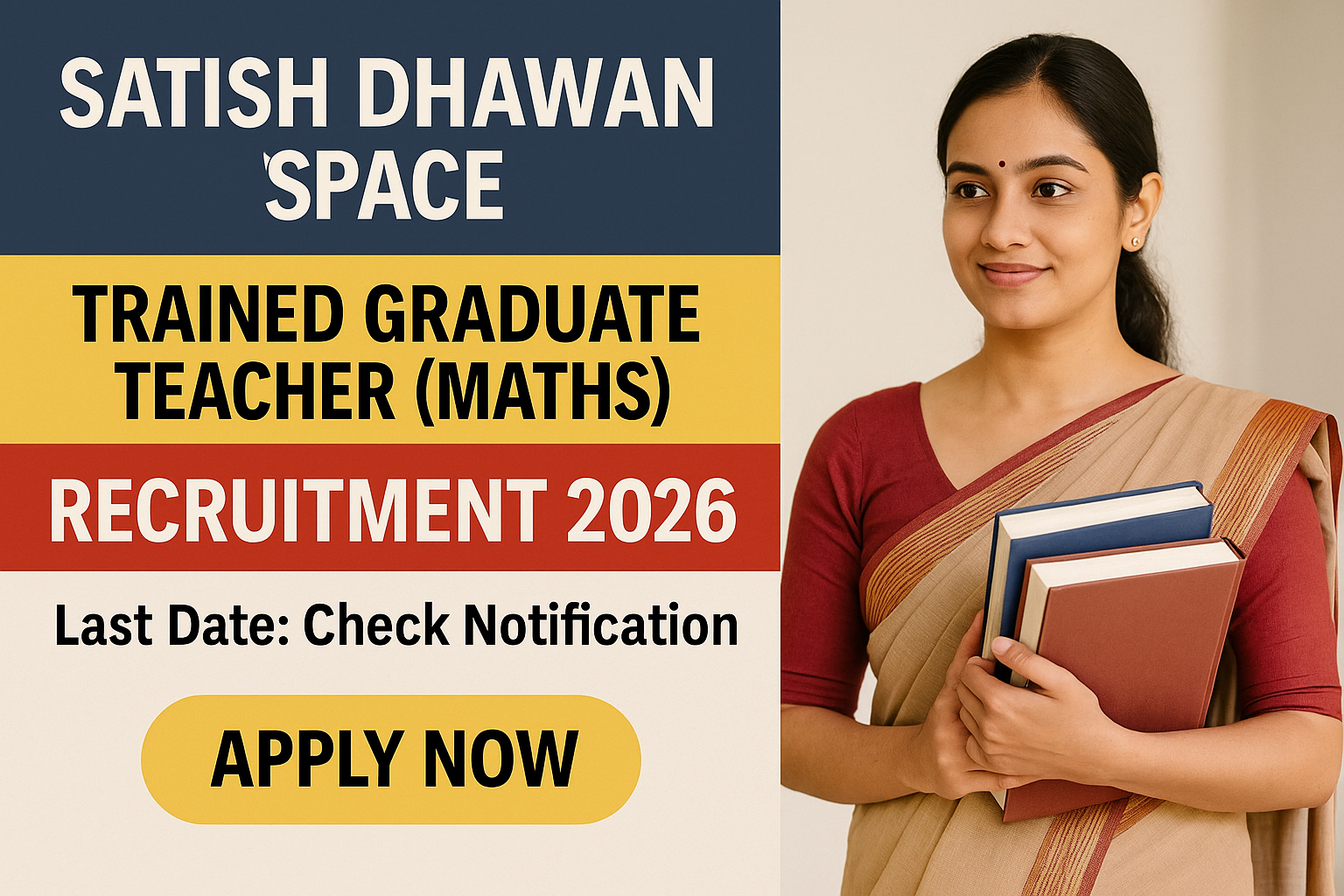 SDSC SHAR Teacher Recruitment 2026 - Satish Dhawan Space Centre SHAR (SDSC SHAR), ISRO Recruitment 2026