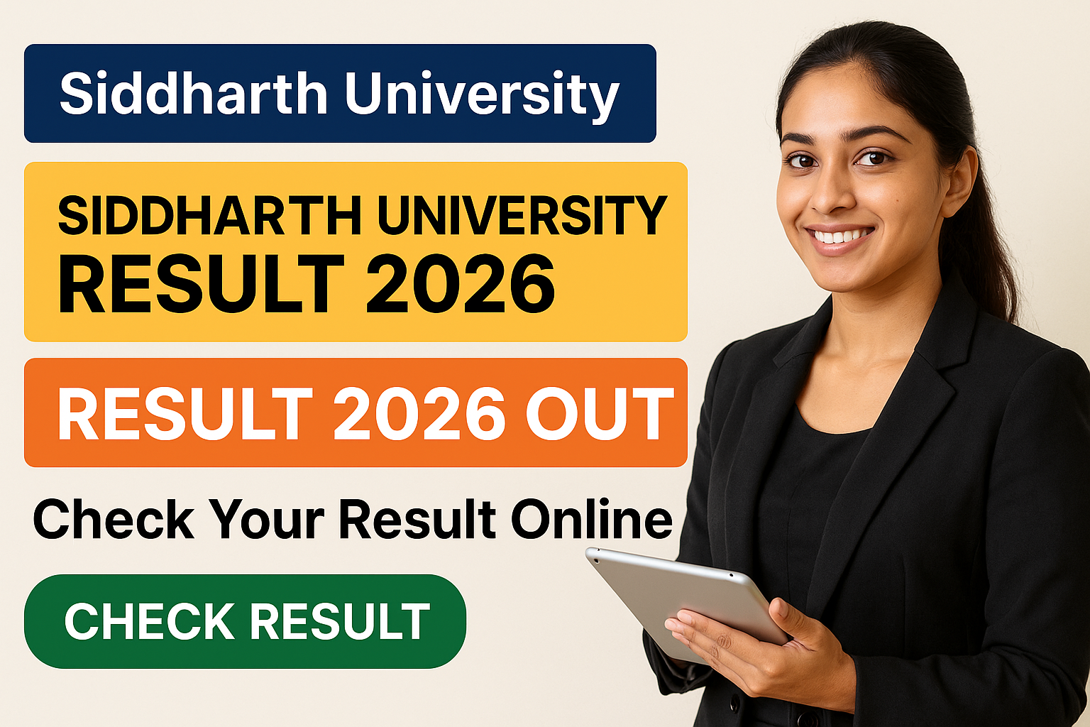 Siddharth University Result 2026 check online - Siddharth University - Check Result 2026