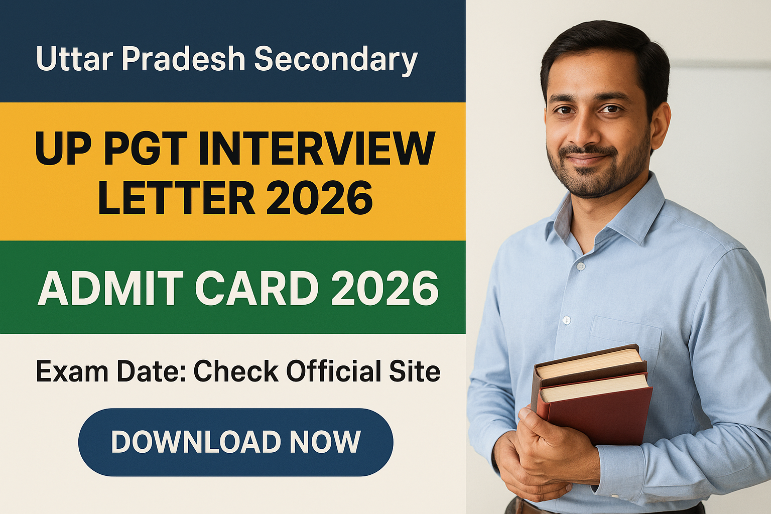UP PGT Interview Letter 2026 download - Uttar Pradesh Secondary Education Service Selection Commission (UPESSC) - Download Admit Card 2026