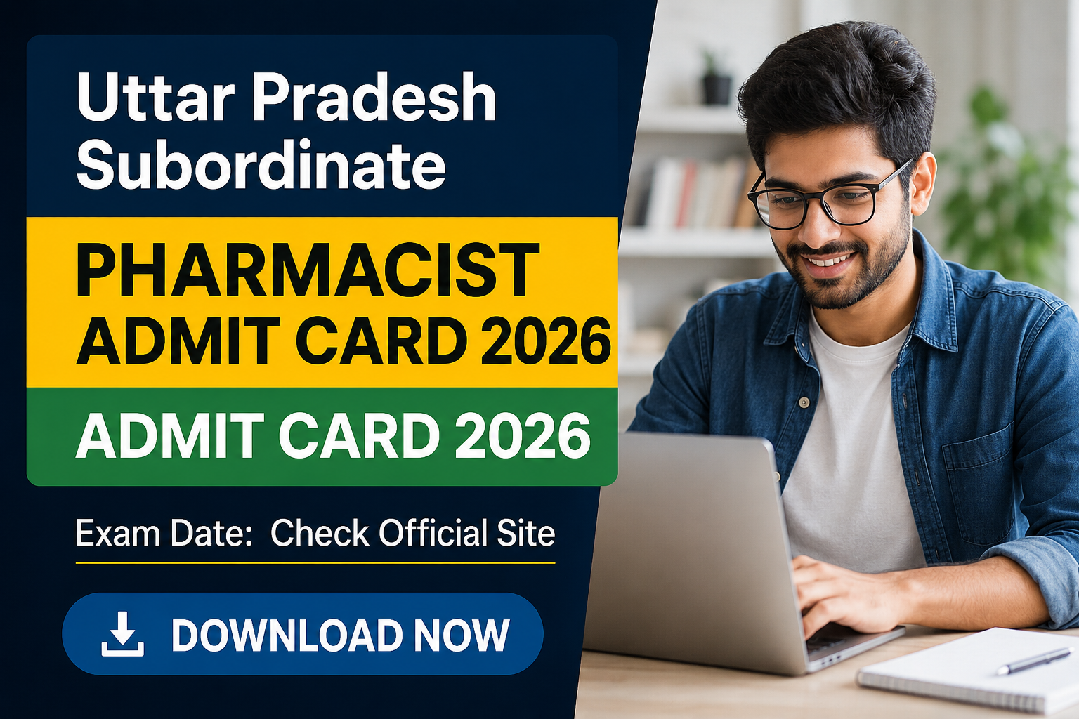 UPSSSC Pharmacist Admit Card 2026 Download Link Out - Exam Date 29 June Hall Ticket