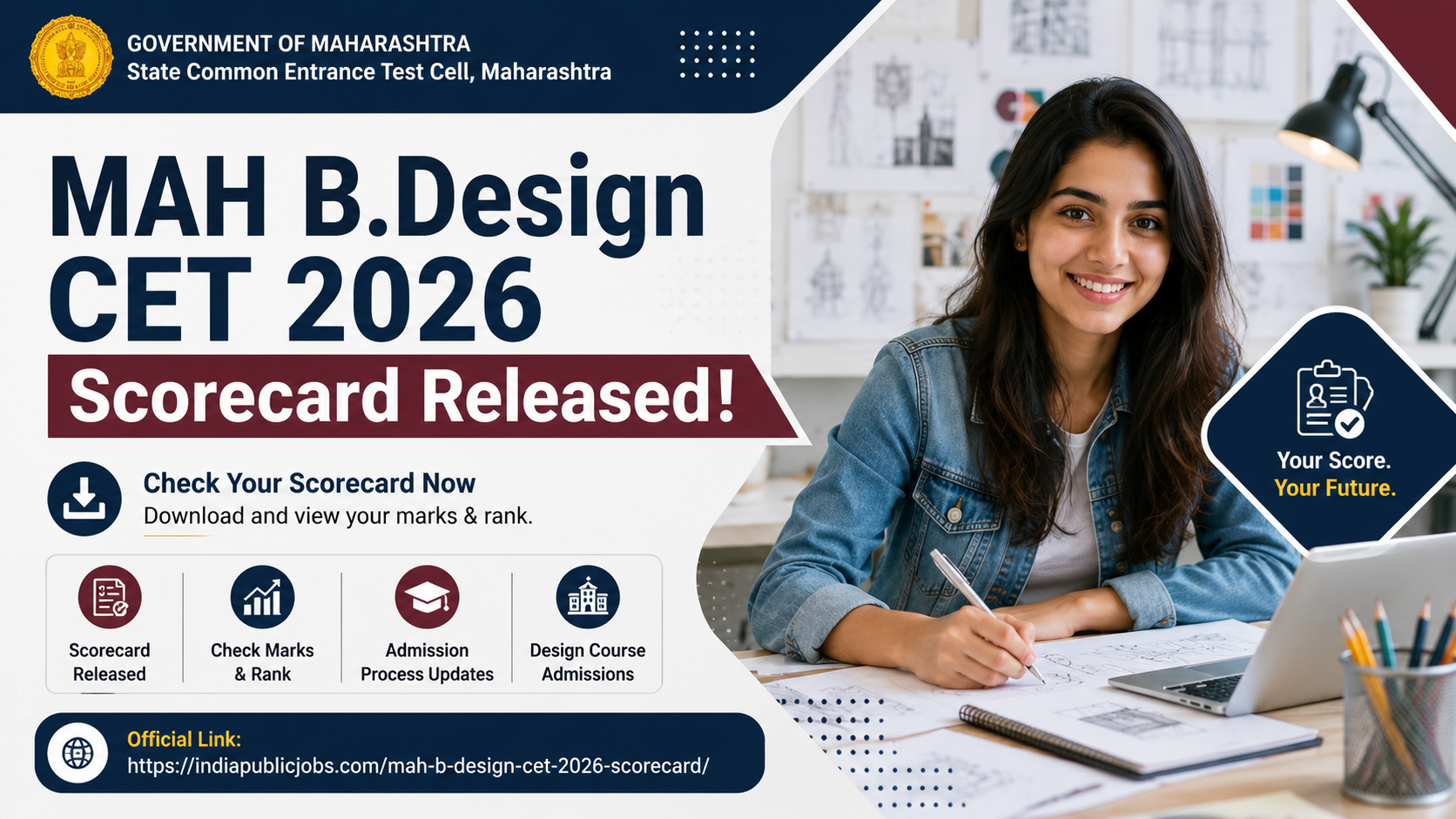 maharashtra bdesign cet 2026 scorecard