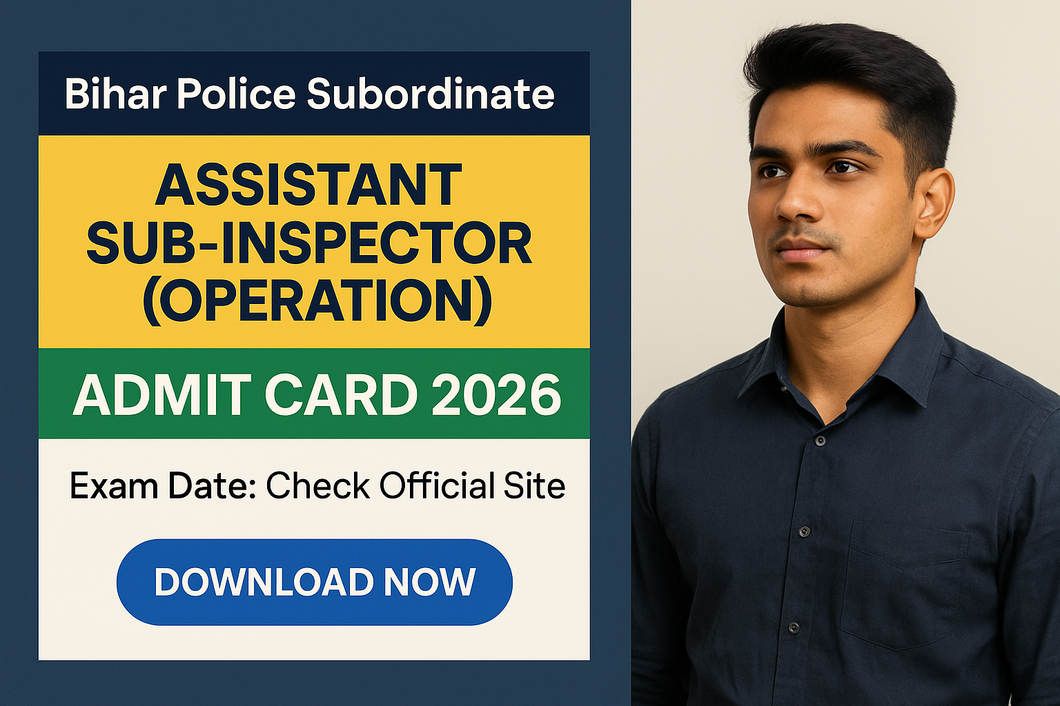 Bihar Police ASI Admit Card 2026 download - Bihar Police Subordinate Services Commission (BPSSC) Recruitment 2026