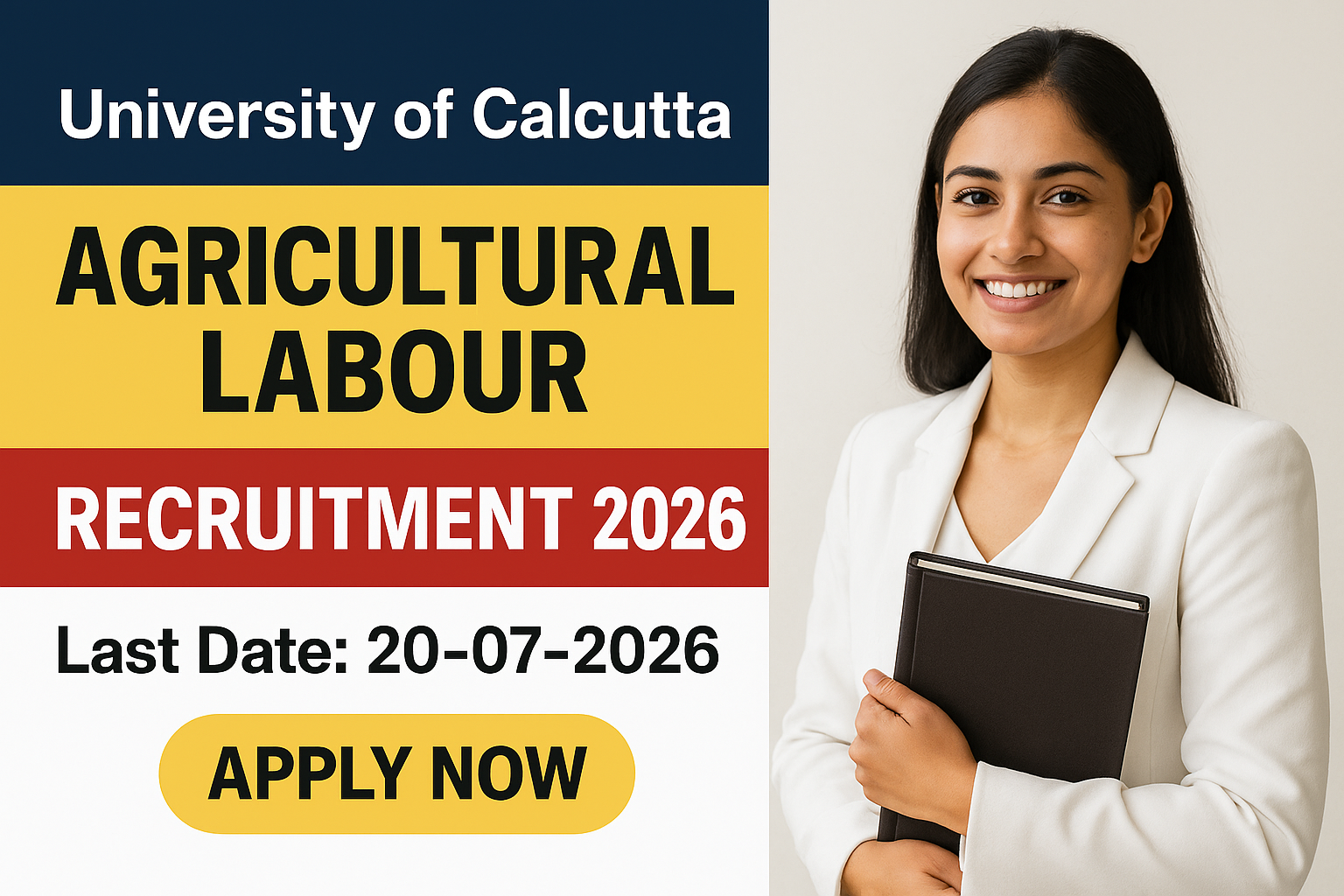 University of Calcutta Agricultural Labour Recruitment 2026 Out - 50 Posts Baruipur Farm RUSA 2.0 Apply Offline by 20 July