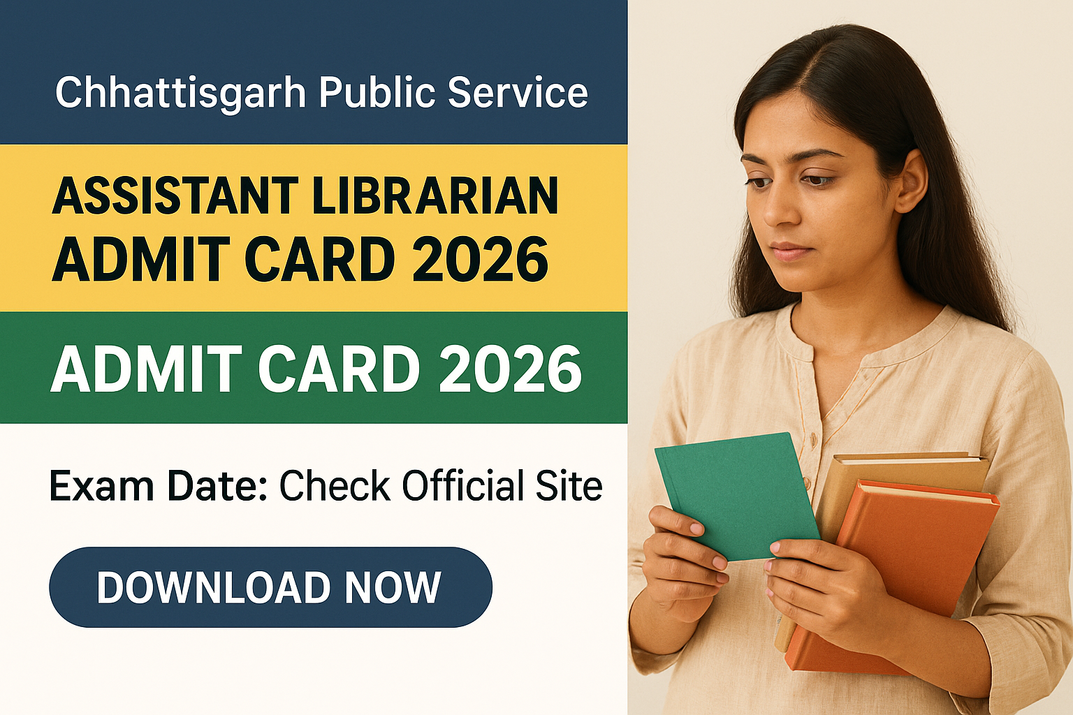 CGPSC Assistant Librarian Admit Card 2026 download - Chhattisgarh Public Service Commission (CGPSC) Recruitment 2026