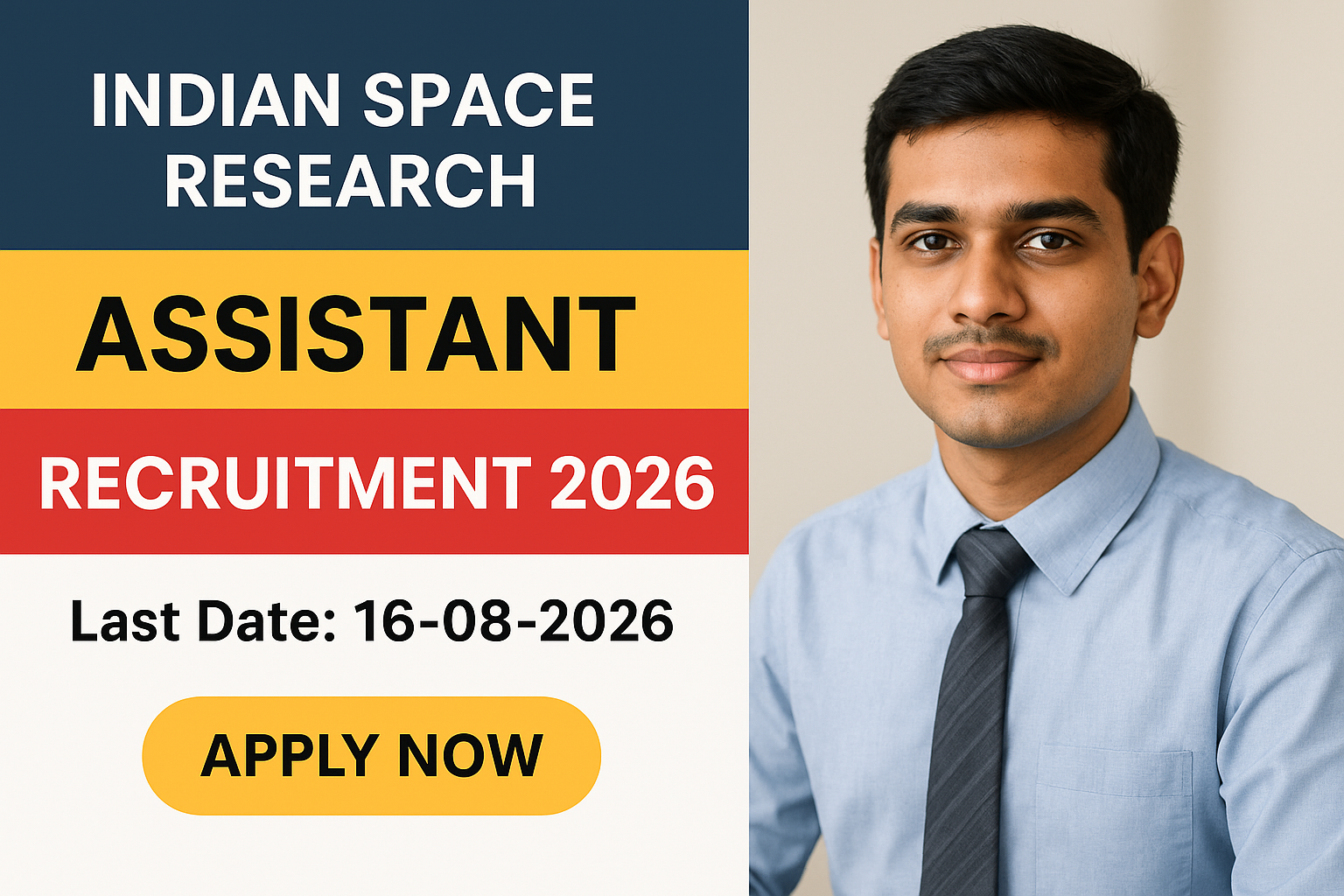ISRO Assistant UDC JPA Stenographer Recruitment 2026 notification for 242 posts at isro.gov.in