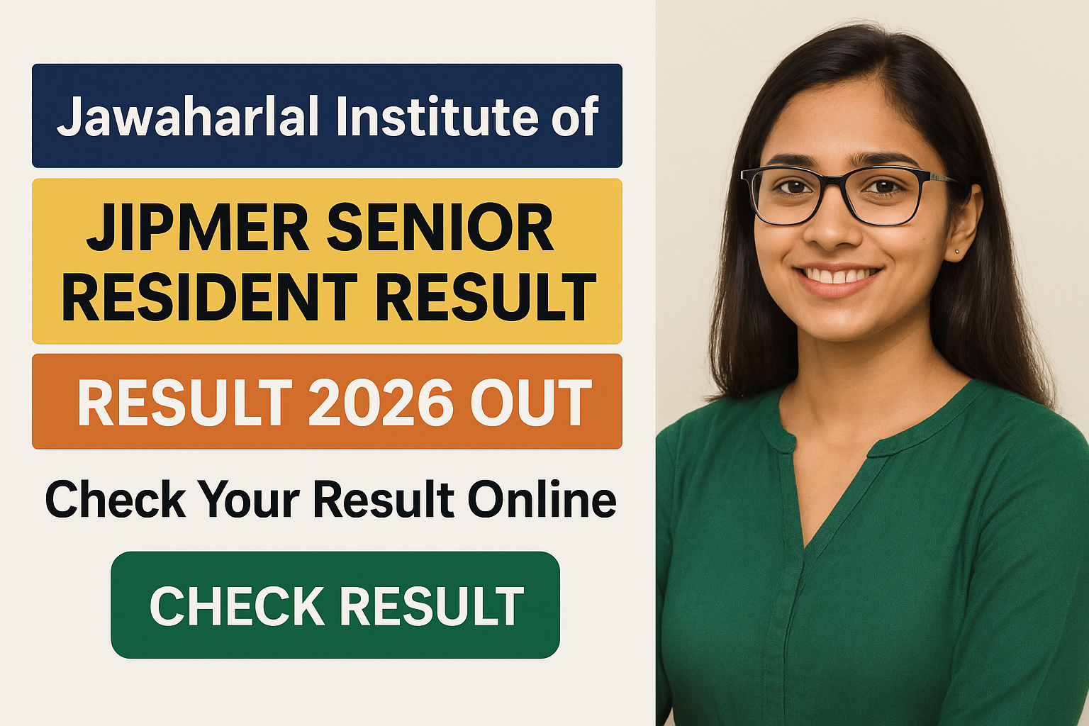 JIPMER Senior Resident Result 2026 β Selection List Declared JIPMER Senior Resident Result 2026 Out - Department-wise Selection List Declared Check Your Name at jipmer.edu.in
