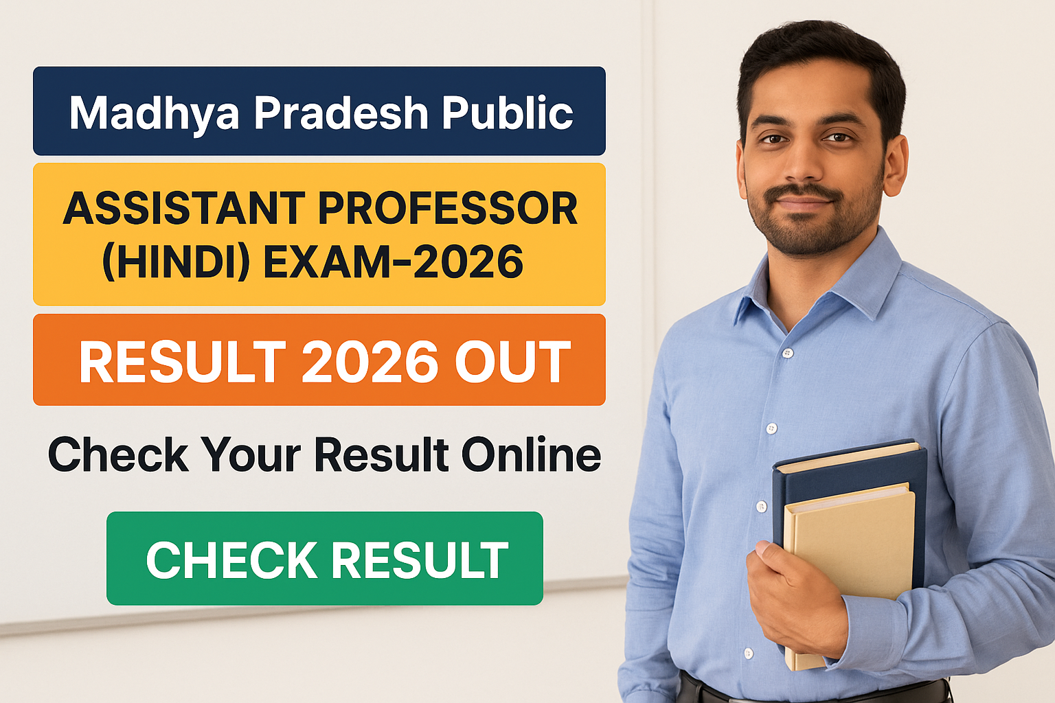 MPPSC Assistant Professor Hindi Result 2026 β Selection List Declared MPPSC Assistant Professor Hindi Result 2026 Out - 114 Candidates Selected Check Roll Number in Selection List PDF
