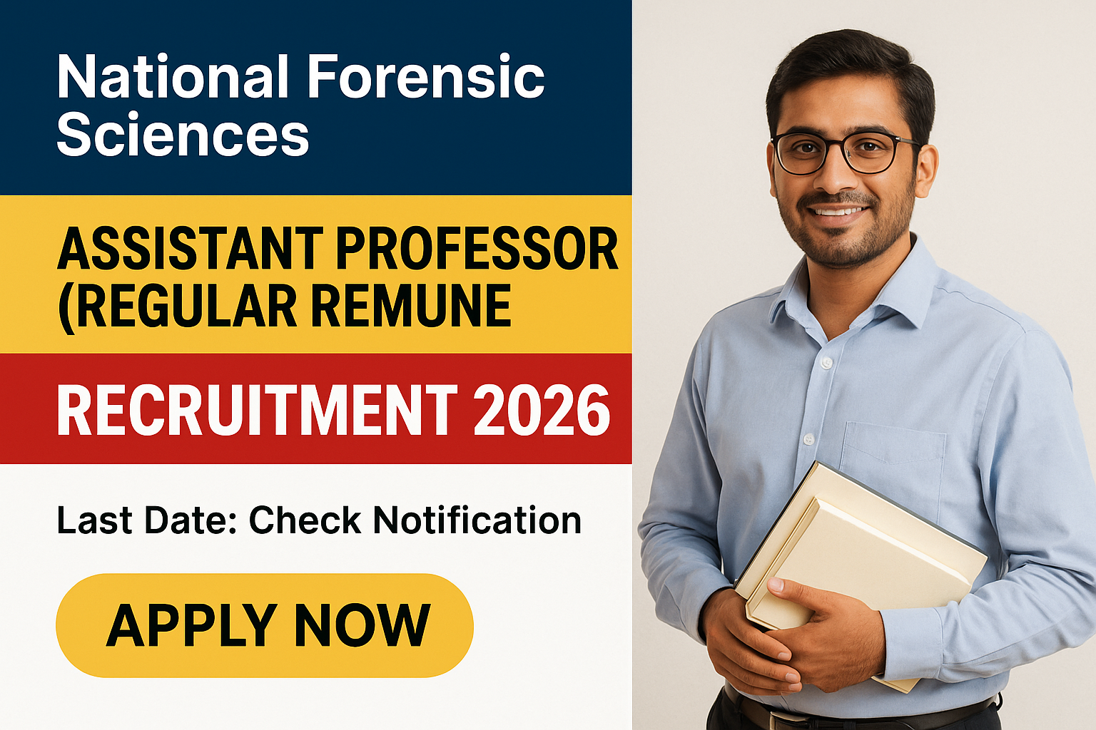 NFSU Gandhinagar Contractual Faculty Recruitment 2026 – 56 Posts Walk-In Interview 27 July to 3 August Apply Google Form nfsu.ac.in