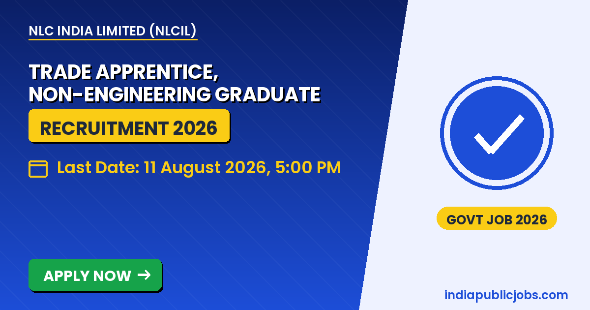 NLC India Limited
(NLCIL) Apprentice Recruitment 2026 Notification Banner