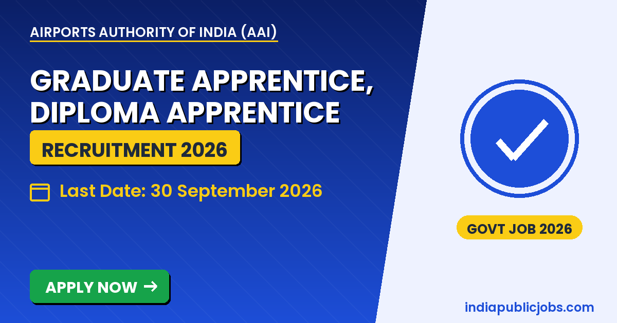 AAI Apprentice Recruitment 2026 - 36 Graduate and Diploma Apprentice posts at Airports Authority of India, apply via NATS portal by 30 September 2026