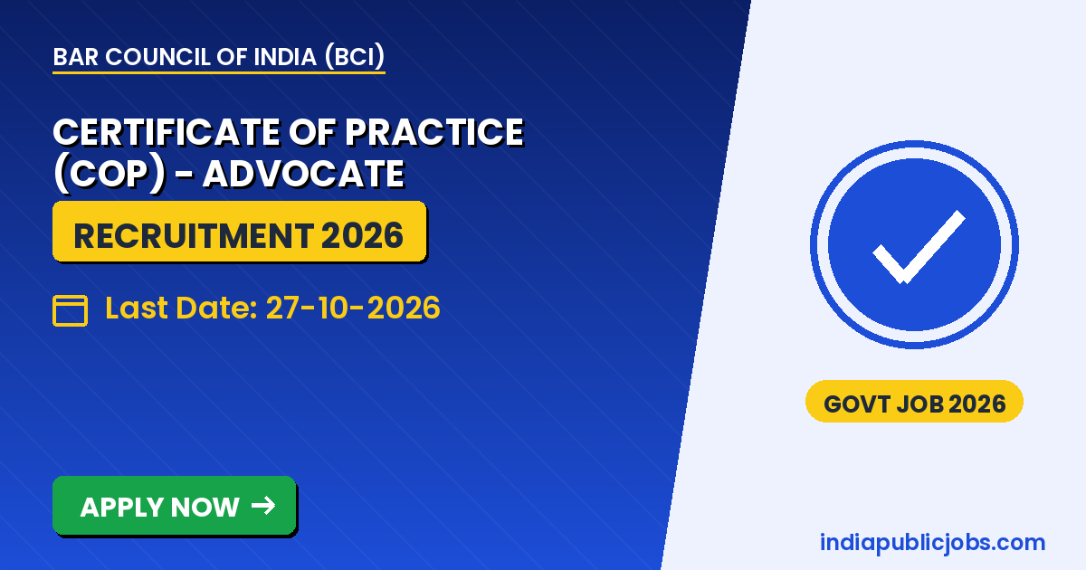 AIBE 22 Registration 2026 - Bar Council of India (BCI) Recruitment 2026
