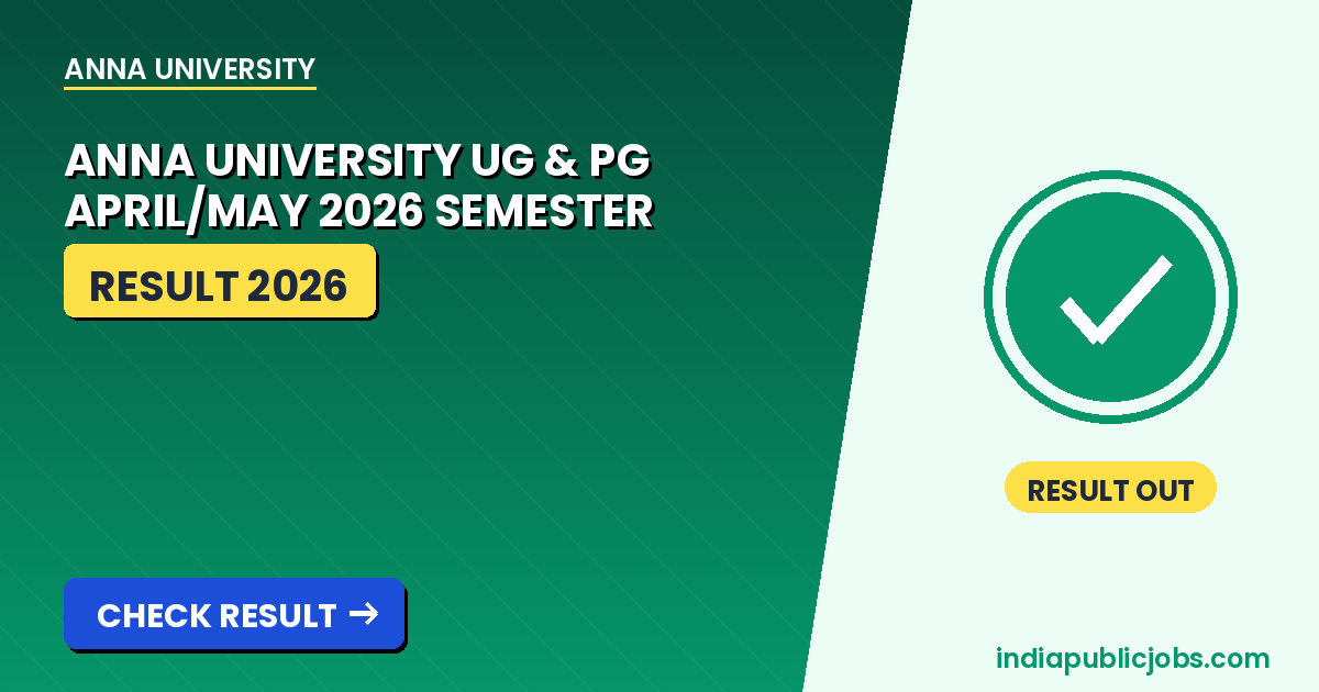Anna University Result 2026 - Anna University Recruitment 2026