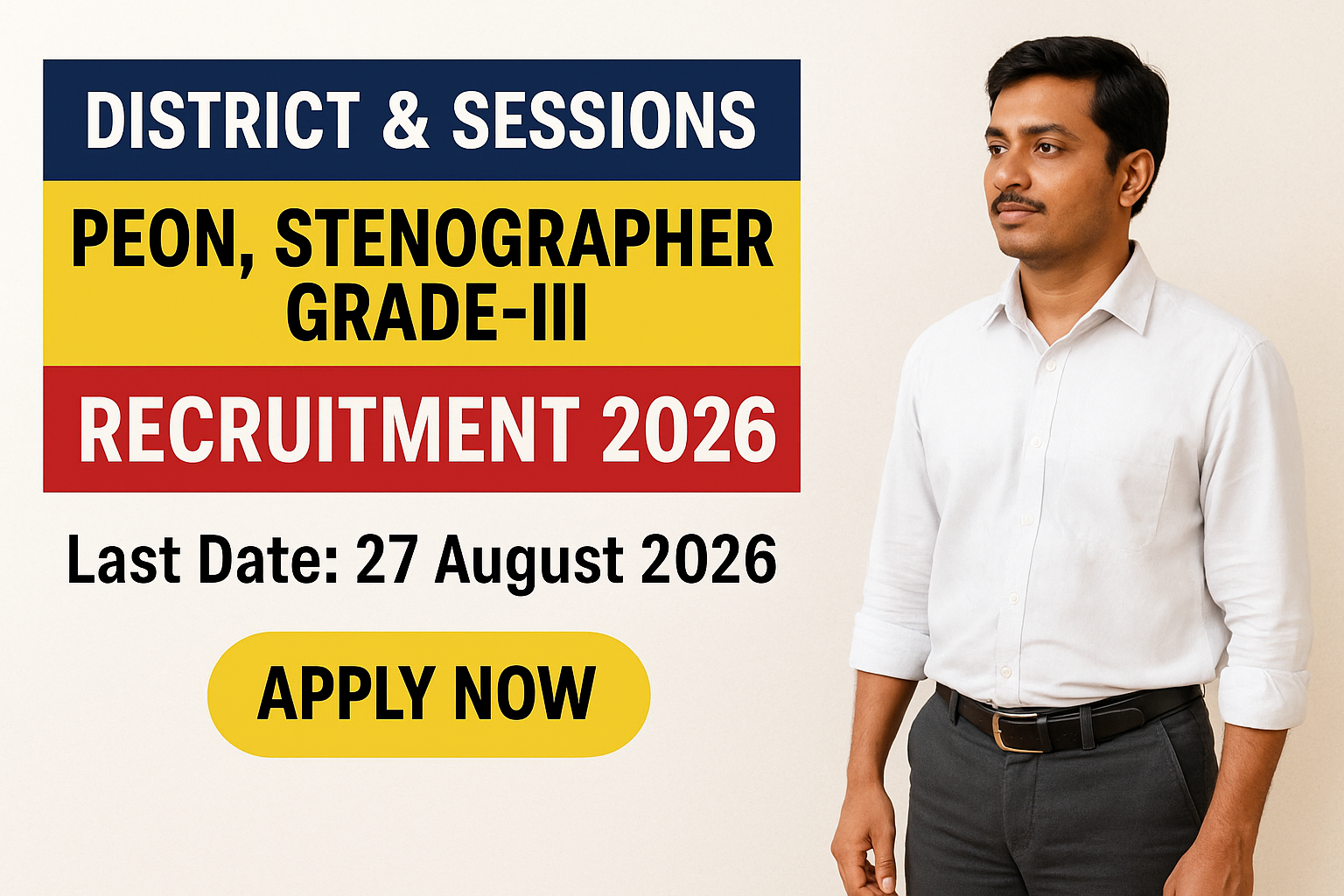 Chamarajanagar District Court Recruitment 2026 – District and Sessions Court, Chamarajanagar Chamarajanagar District Court Recruitment 2026 - 25 Group C posts Peon Stenographer Typist, apply by 27 August 2026