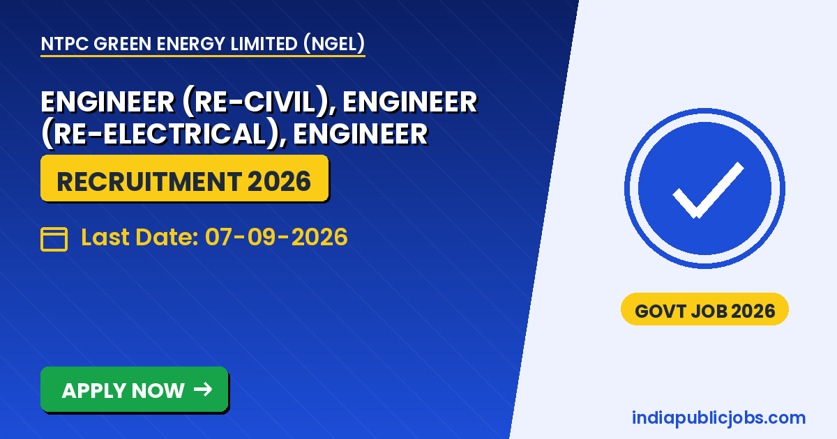 NTPC Green Energy 2026 - NTPC Green Energy Limited (NGEL) Recruitment 2026