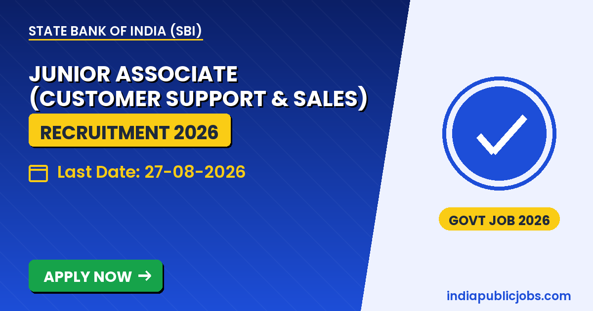 SBI Junior Associate 2026 - State Bank of India (SBI) Recruitment 2026