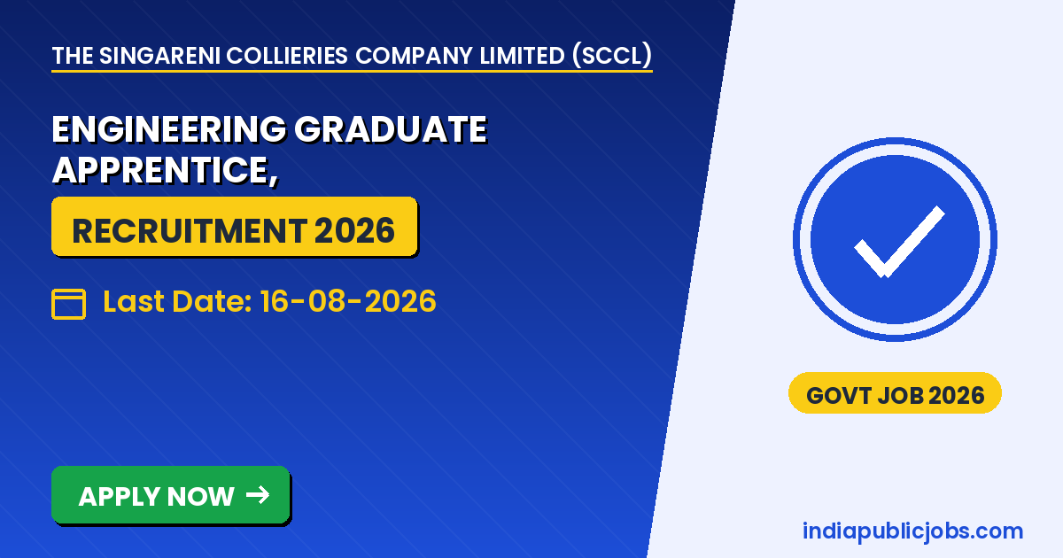 SCCL Apprentice 2026 - The Singareni Collieries Company Limited (SCCL) Recruitment 2026