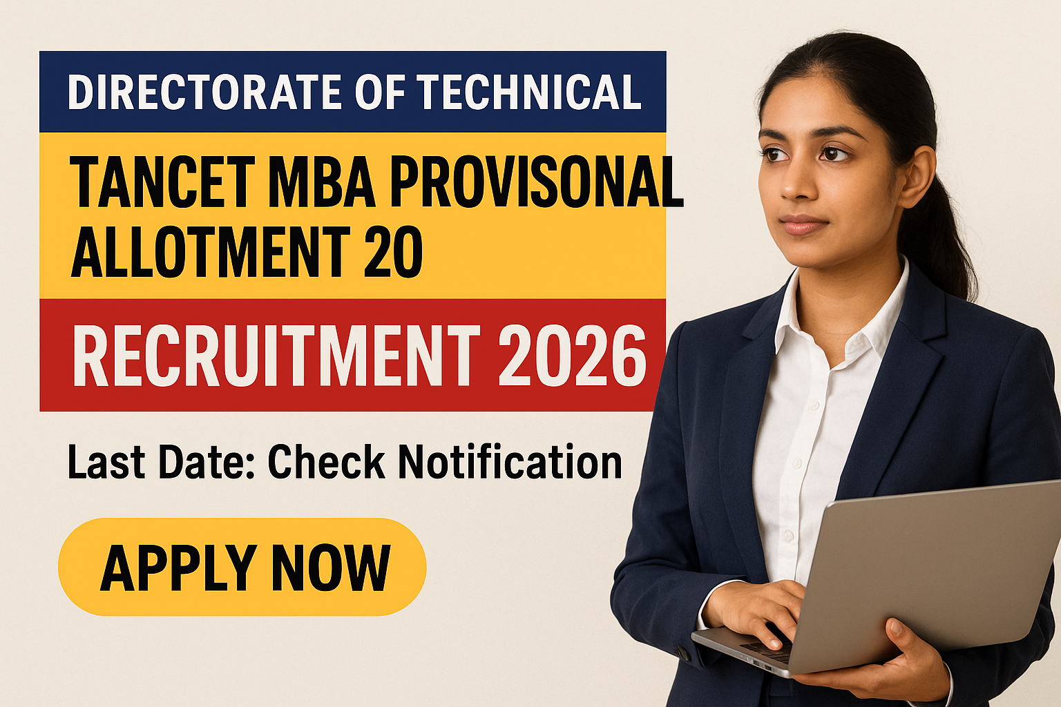 TANCET MBA Provisional Allotment 2026 released - around 15082 MBA seats, check allotment at tn-mbamca.com