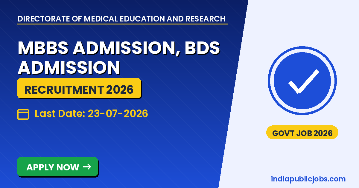 TN NEET UG Rank List 2026 - Directorate of Medical Education and Research (DMER), Tamil Nadu Recruitment 2026