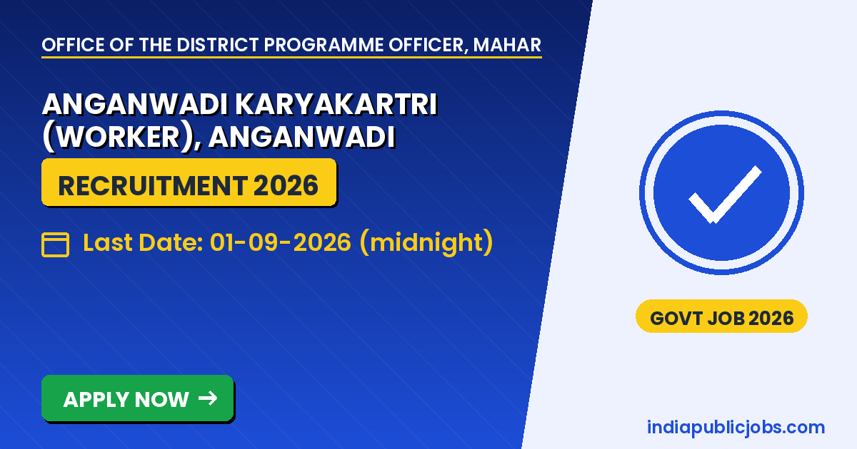 Maharajganj Anganwadi 2026 - Office of the District Programme Officer, Maharajganj Recruitment 2026