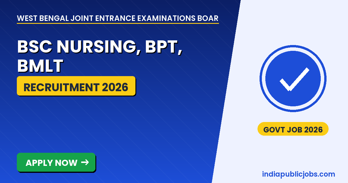 JENPAS UG Seat Matrix 2026 - West Bengal Joint Entrance Examinations Board (WBJEEB) Recruitment 2026